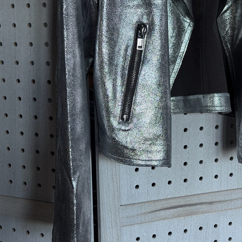 Cato Shimmering Silver Jacket - Picture 2 of 7